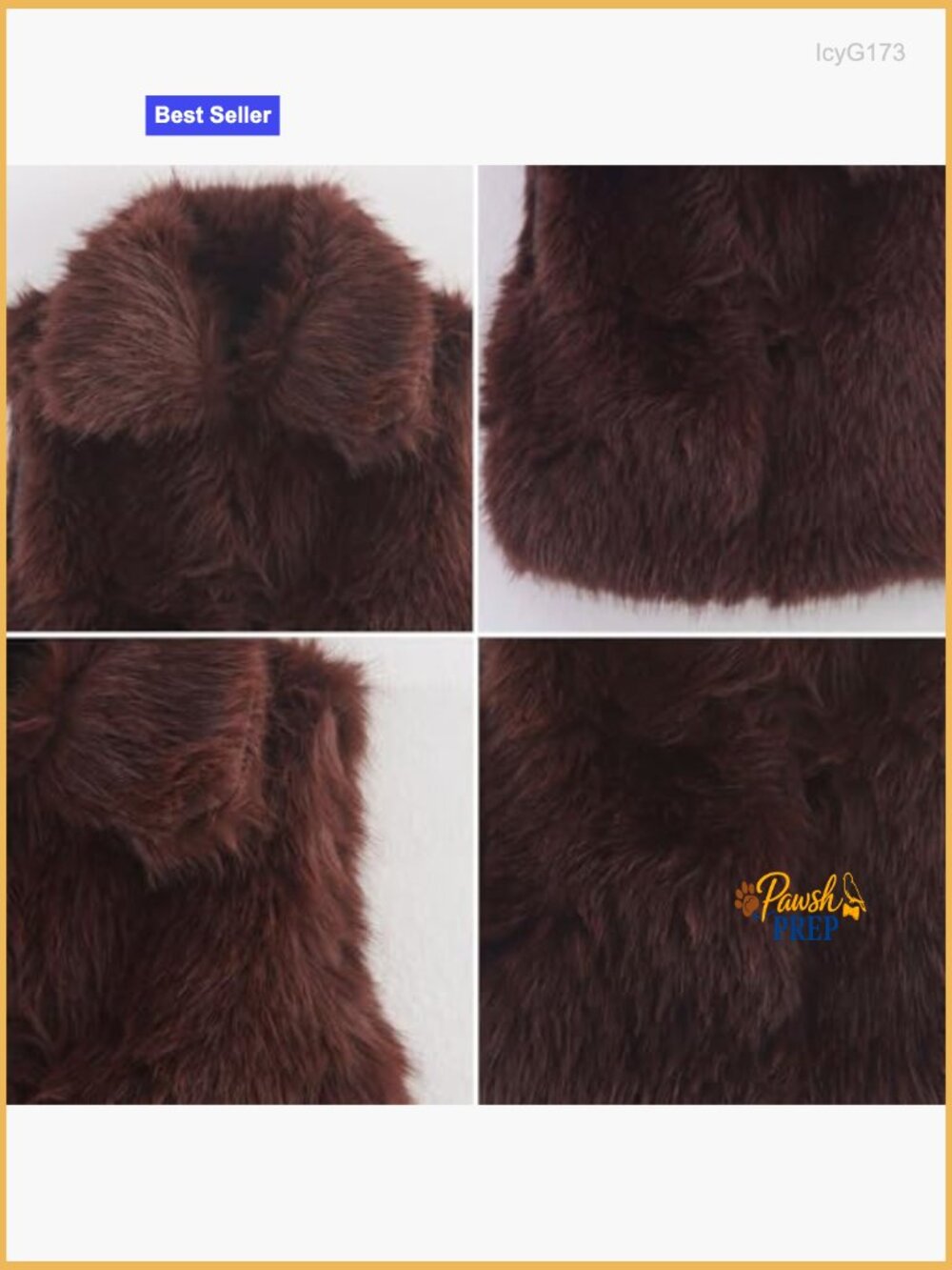 Furry Faux Fur Vest Sleeveless Lapel Collar Button Down Winter Crop Waistcoat - Picture 4 of 6